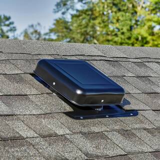 Master Flow 50 sq. in. NFA Aluminum Square-Top Roof Static Vent in Black R50ABL