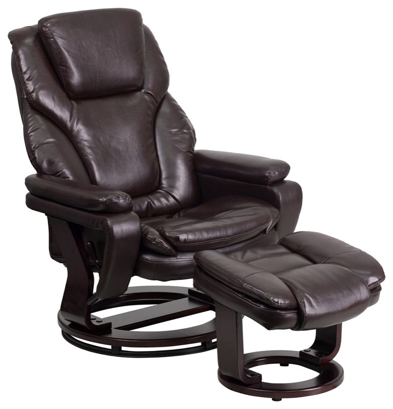 Flash Furniture BT 70222 BK FLAIR GG Black Bonded Leather Recliner   Contemporary   Recliner Chairs   by Pot Racks Plus  Houzz