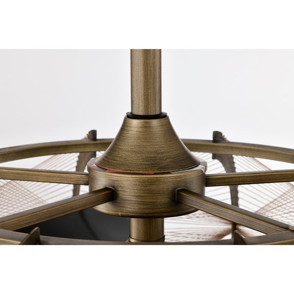 Xhosa 25 Inch Rope String Design Fandelier with Remote - Brass Shopping - The Best Deals on Ceiling Fans | 40072384