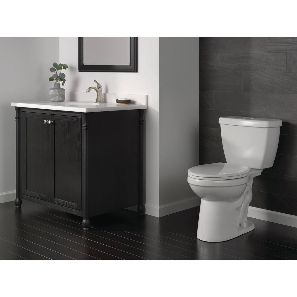 Delta Foundations 2-piece 1.1 GPF1.6 GPF Dual Flush Elongated Toilet in White Seat Included (3-Pack) SVS3-C43913D-WH