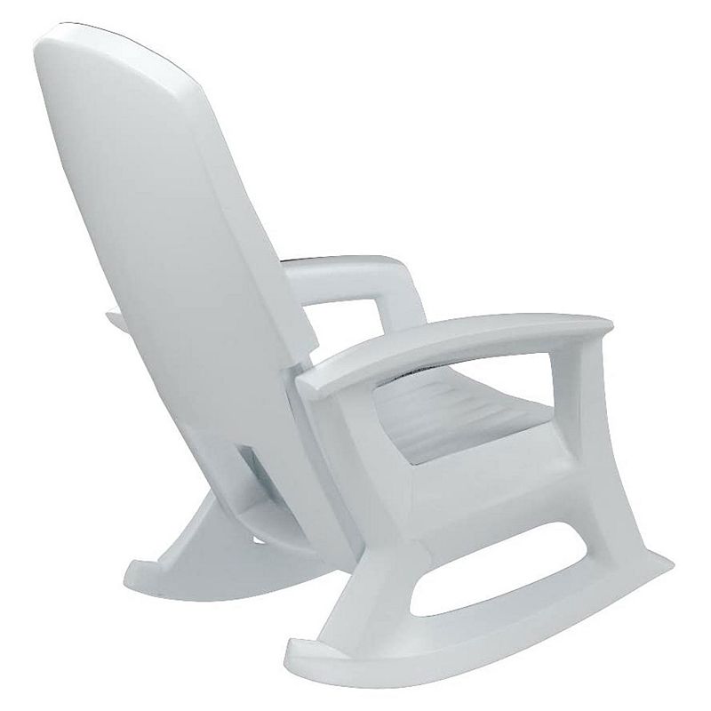 Semco Rockaway Heavy Duty All Weather Outdoor Rocking Chair， White (2 Pack)