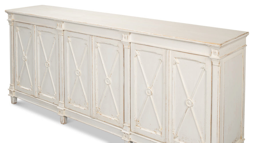 Marksman Sideboard Whitewash   Traditional   Console Tables   by Sideboards and Things  Houzz