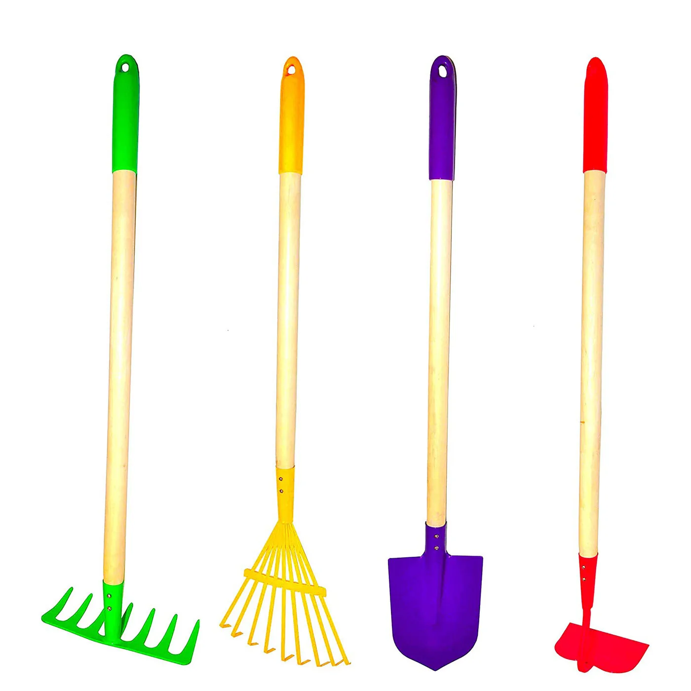 Children's Beach Large Horticultural Toys Small Iron Garden Flower Hoe Rake Garden Tools Set of Four