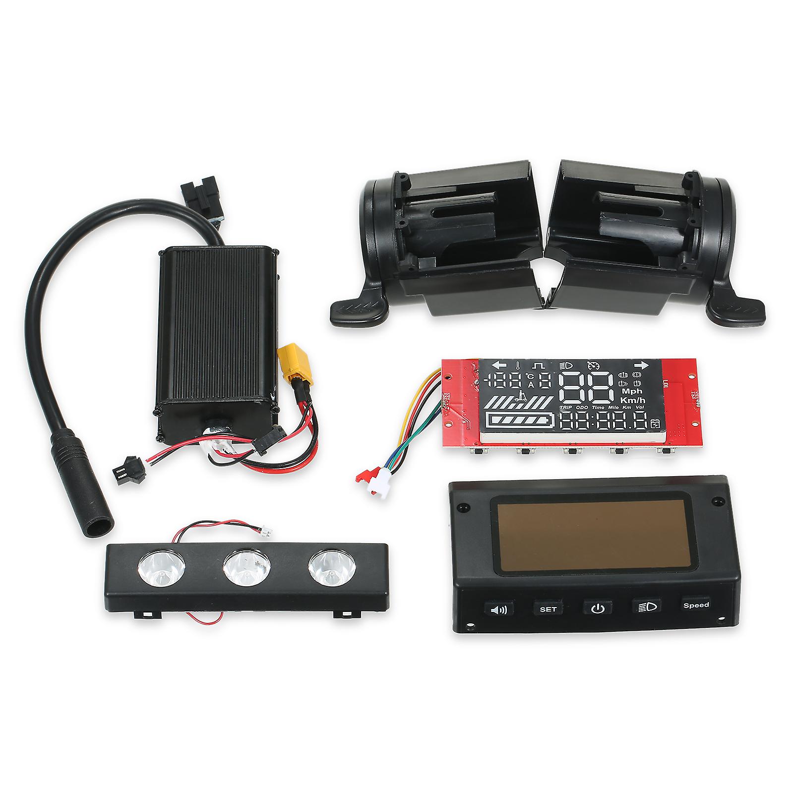 Electric Scooter 36v 350w Brushless Motor Controller Digital Display Panel Cover Headlight Electric Scooter Set For Kugoo 8in Electric Scooter