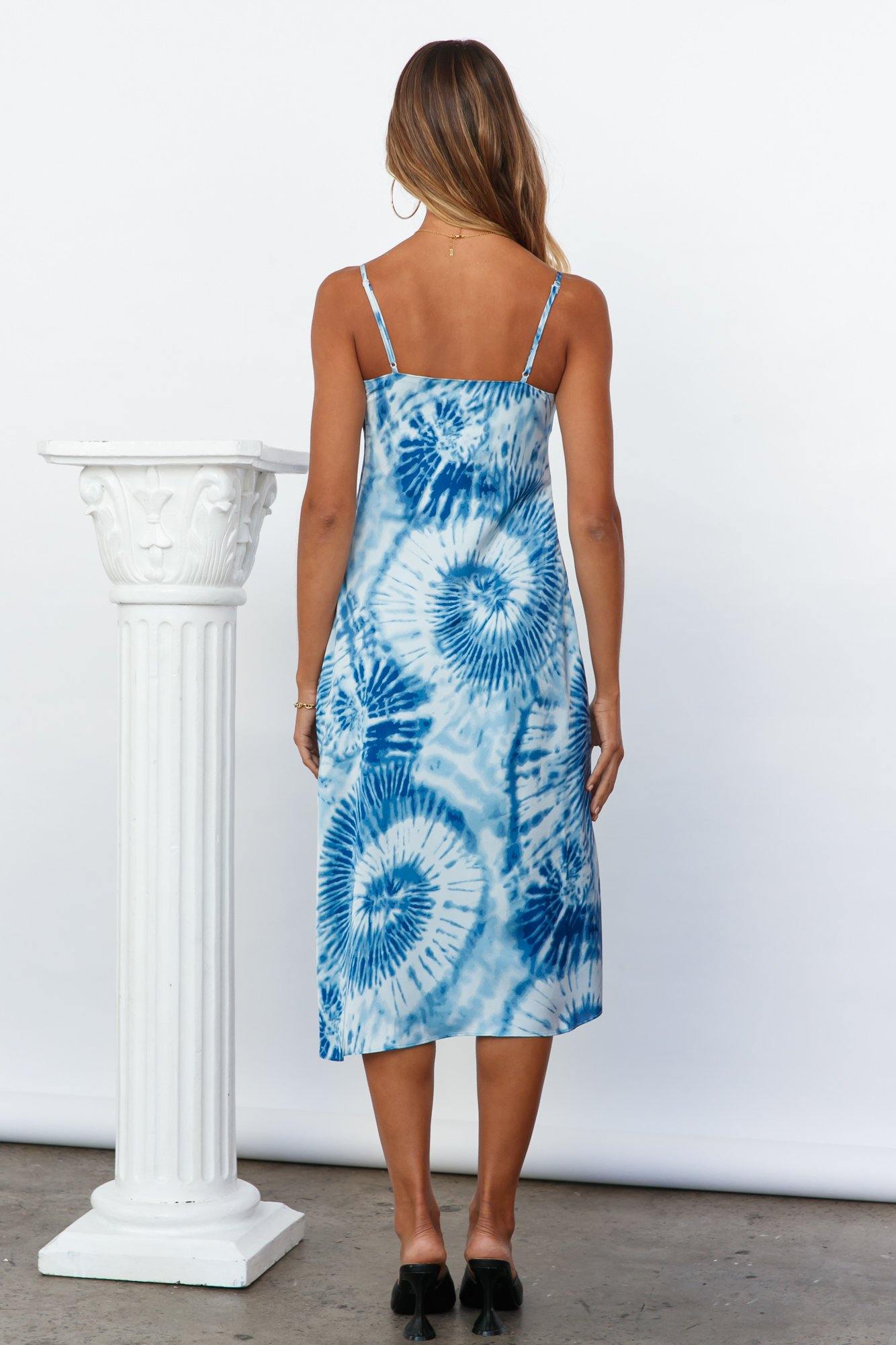 Ocean Blues Midi Dress Blue