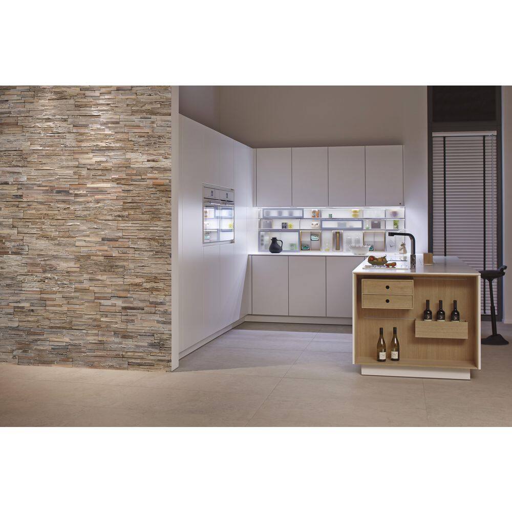 WALL!SUPPLY 0.79 in. x 7.09 in. x 19.49 in. UltraWood Teak White Wash Jointless Z-shape Interlocking (10-Pack) 22760112