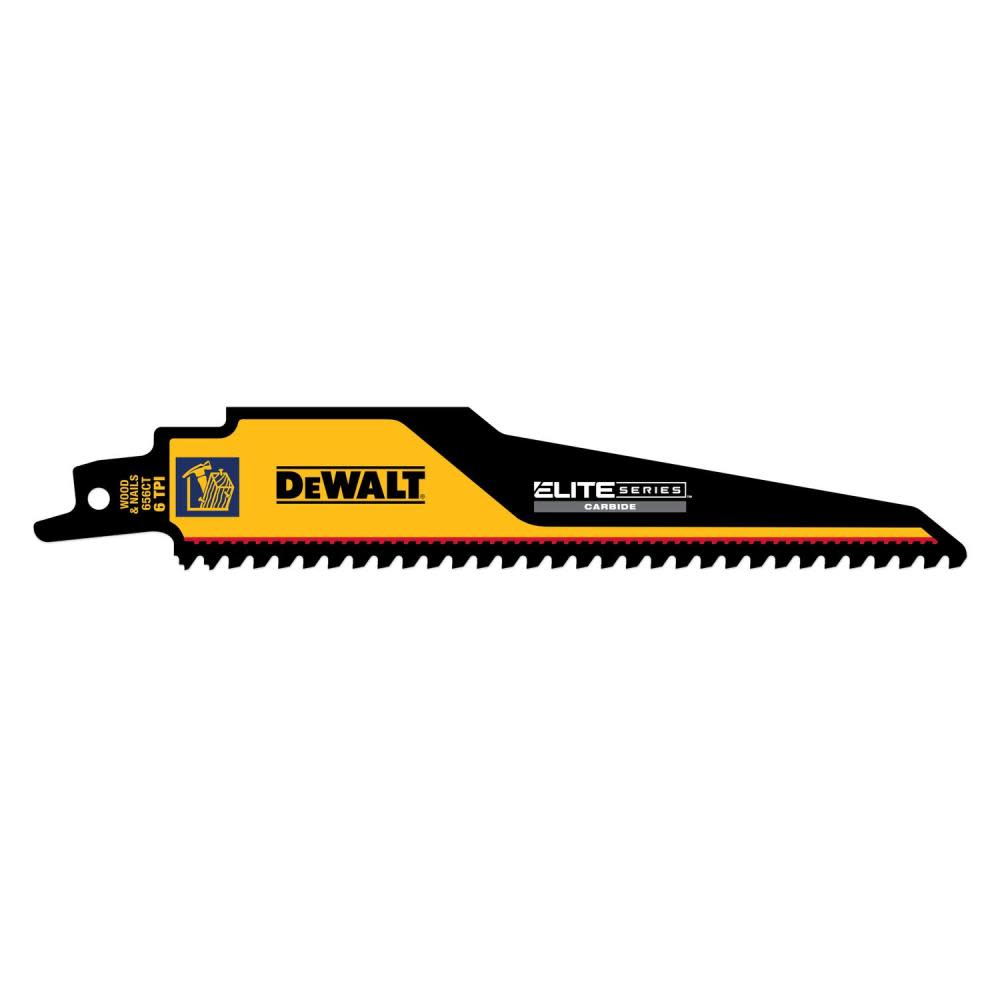 DEWALT ELITE SERIES Reciprocating Saw Blade 1pk Carbide Tipped 6