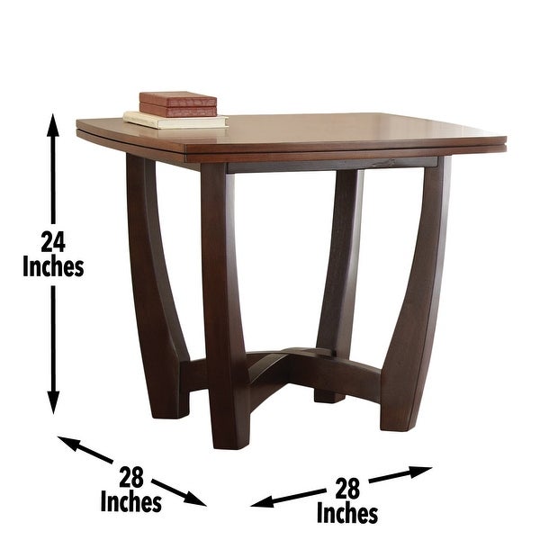 Brown Solid Wood End Table