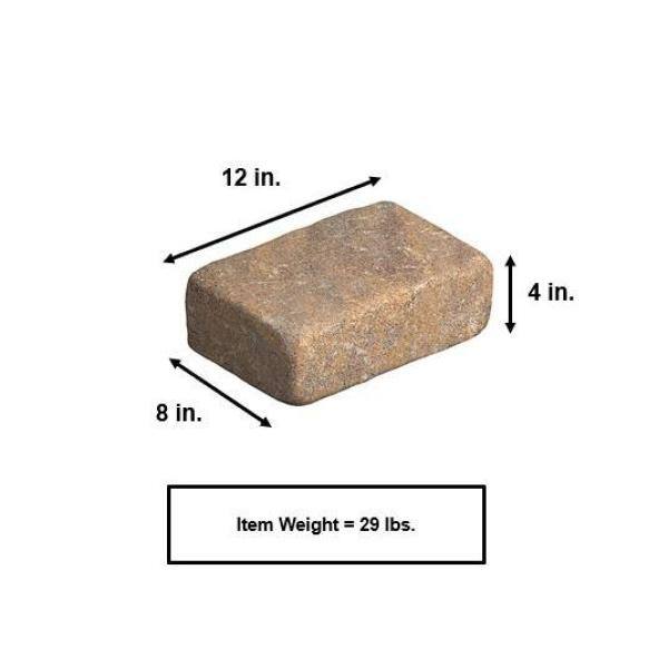 BELGARD Weston 4 in. H x 12 in. L x 8 in. D Toscana Retaining Wall Block Pallet (100-Piece33 Face ft.Pallet) 16254091