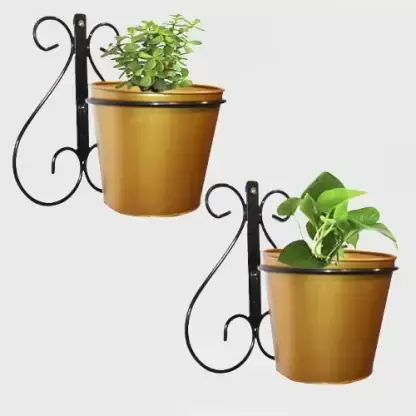 Black Coated Metal Plant Stand High Quality Premium Plant Pot Stand Planter Elegant For Home Indoor Outdoor Garden Decor