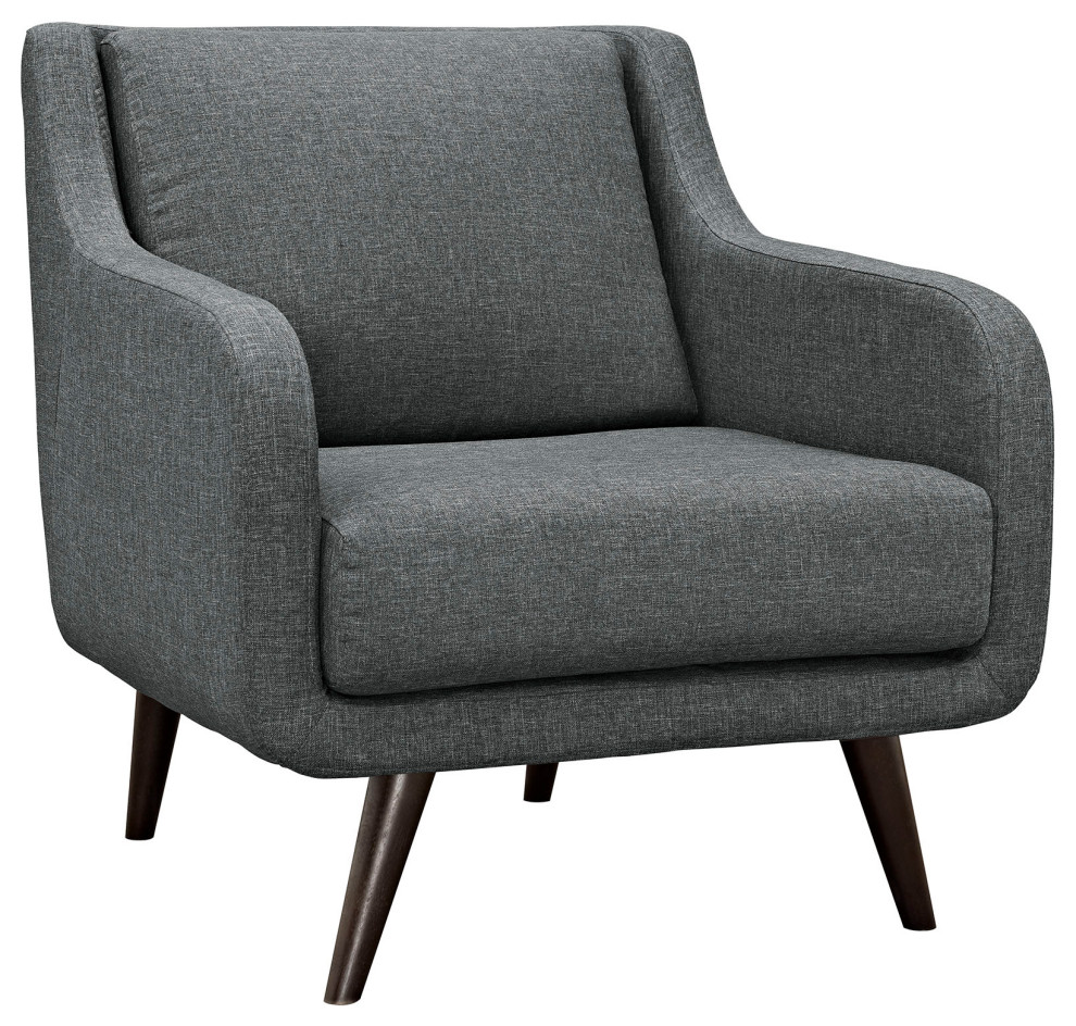 Gray Verve Armchairs Set of 2   Midcentury   Armchairs And Accent Chairs   by Homesquare  Houzz