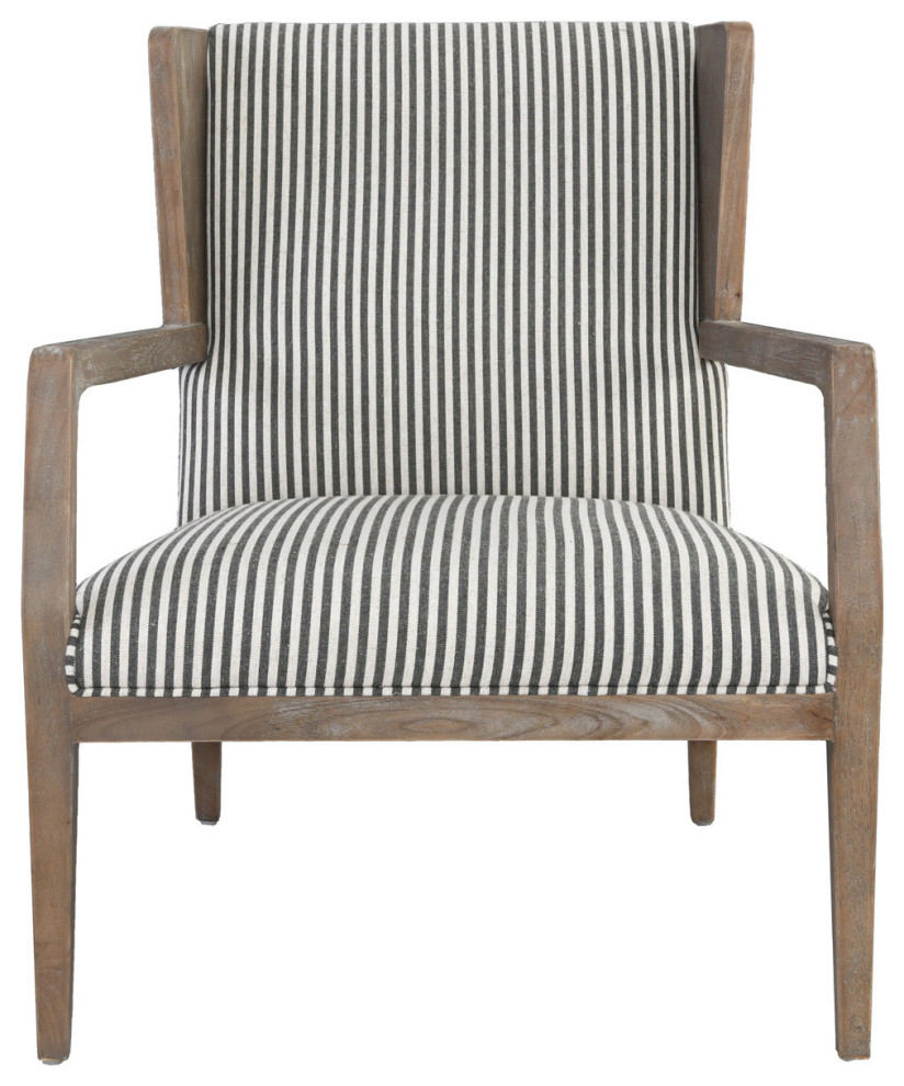 York Striped and Wood Accent Chairs   Set of 2   Transitional   Armchairs And Accent Chairs   by Terra Nova Designs  Inc.  Houzz