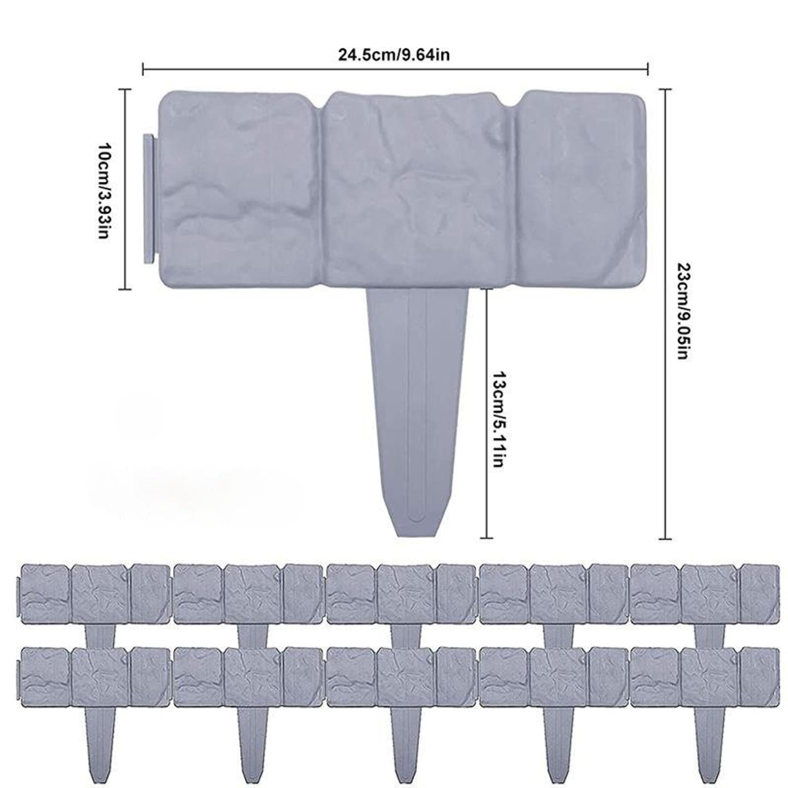 Reusable Garden Edging Border, Garden Fence Edging Barrier Fence Water Resistant 10 Pieces