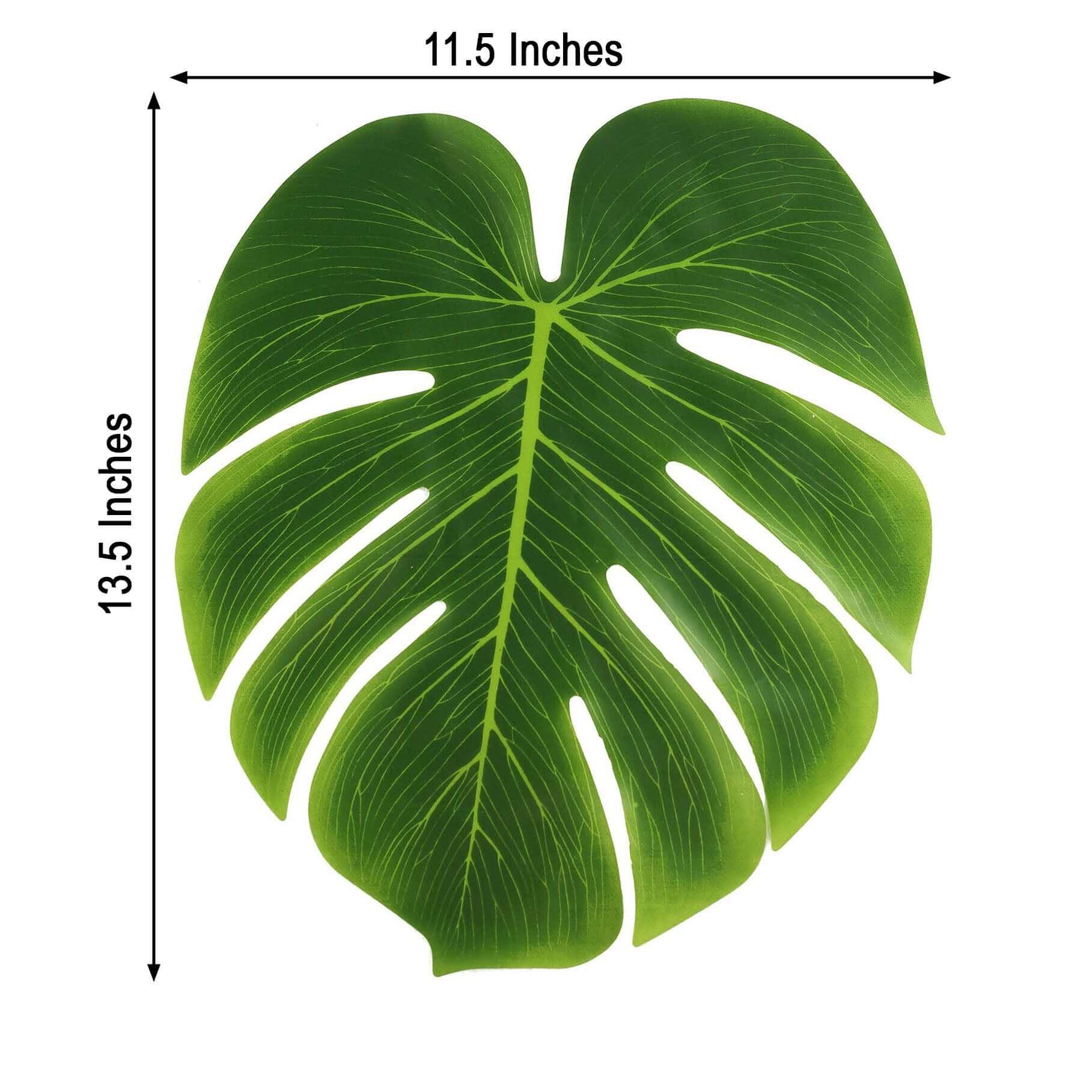 12 Leaves Green Artificial Decorative Tropical Monstera Palm Leaves