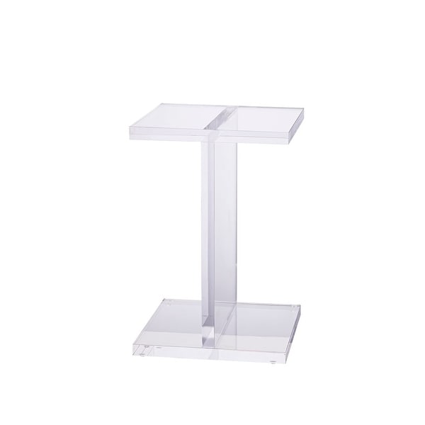 Acrylic Pedestal End Table