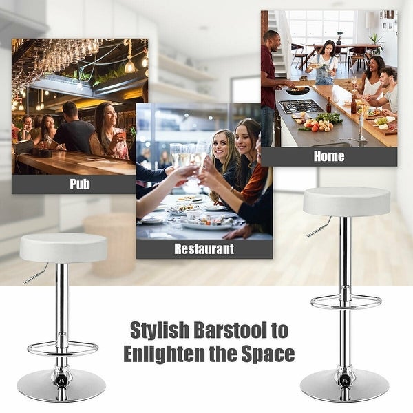 1 PC Round Bar Stool Adjustable Swivel Pub Chair - 14