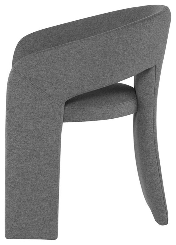 Pules Dining Chair Charcoal Boucle Set of 2   Contemporary   Dining Chairs   by V.S.D Furniture  Houzz