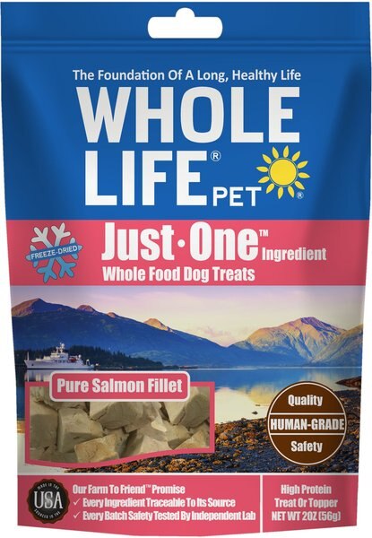 Whole Life Just One Ingredient Pure Salmon Fillet Freeze-Dried Dog Treats