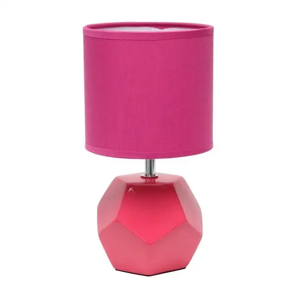 Simple Designs Round Prism Mini Table Lamp