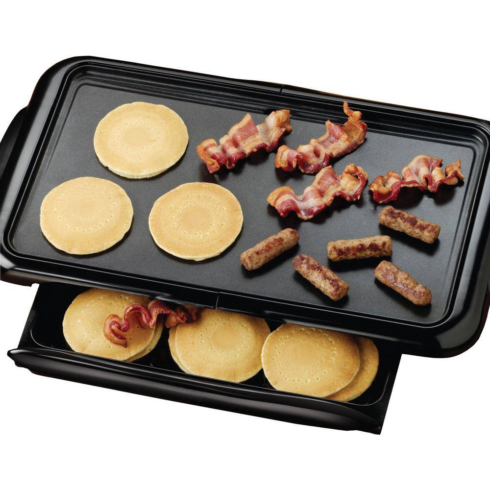 Brentwood Appliances 200 sq. in. Black Nonstick Electric Griddle TS-840