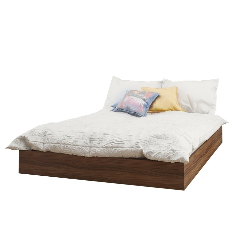 Nexera Alibi Platform Bed  Walnut