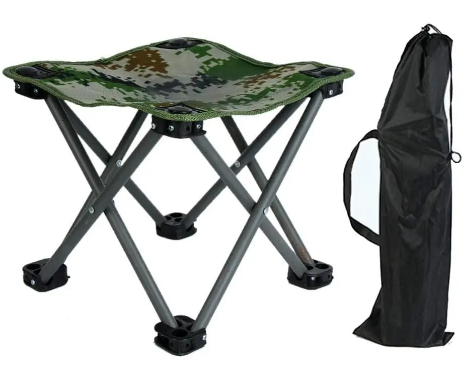 Small Folding Stool / Portable Camping Stool / Lightweight Frame Stool for Fishing Camp Traveling Hiking Beach Garden BBQ