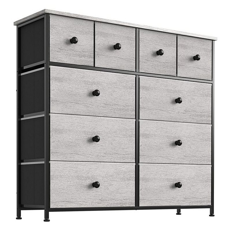 Reahome Drawer Steel Frame Bedroom Storage Organizer Chest Dresser