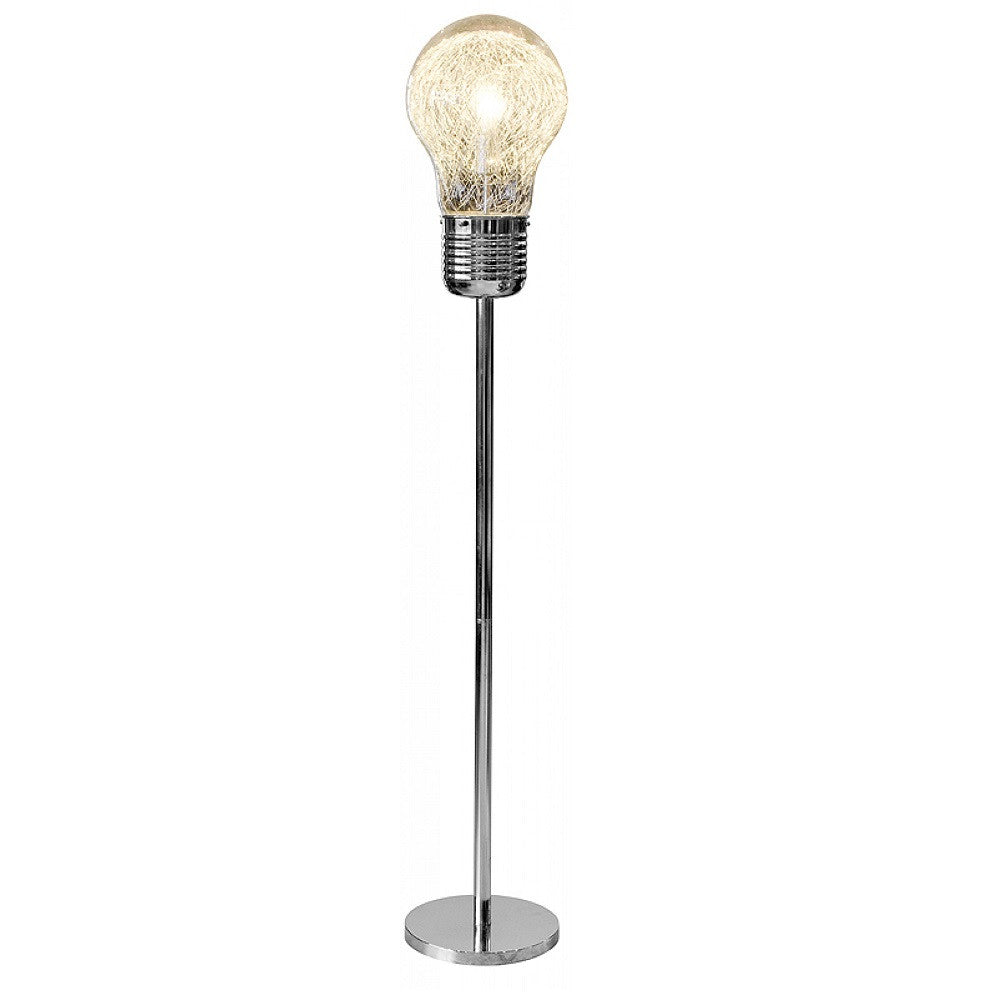 Febland LH73S Polished Chrome Bulb Shape Modern Floor Lamp