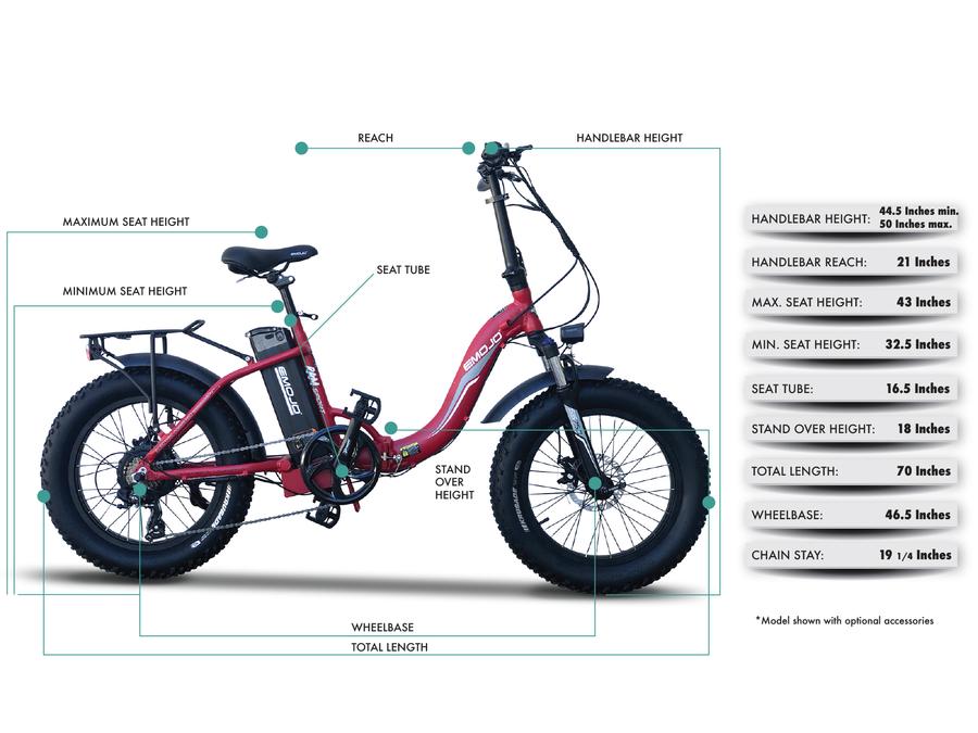 Emojo Ram SS Step Thru 48V 750Watt Folding Fat Tire Electric Bike