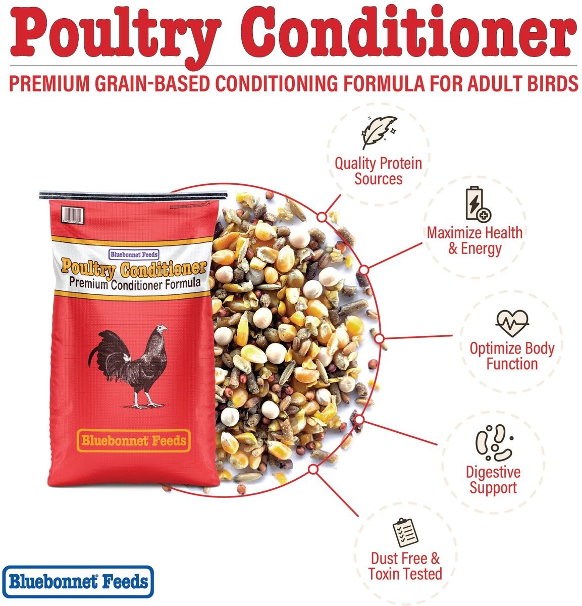 Bluebonnet Feeds Poultry Conditioner Premium Formula Grain Bird Food