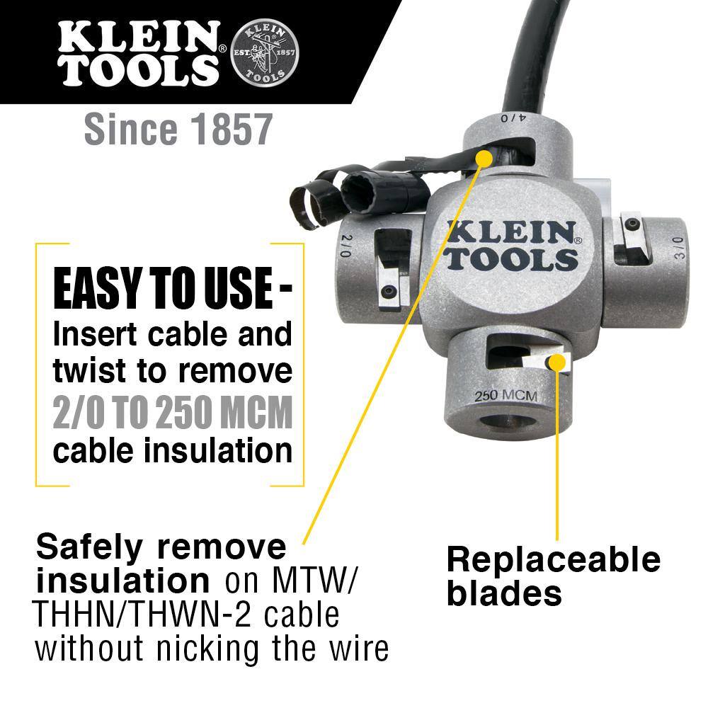 Klein Tools Large Cable Stripper and High Leverage Cable Cutter Tool Set M2O41711KIT