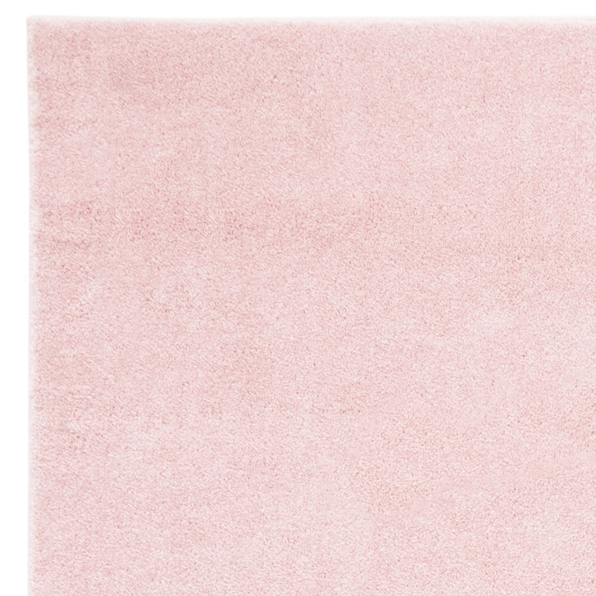 SAFAVIEH Plain and Solid Carleen Solid Plush Area Rug, Pink, 5'5