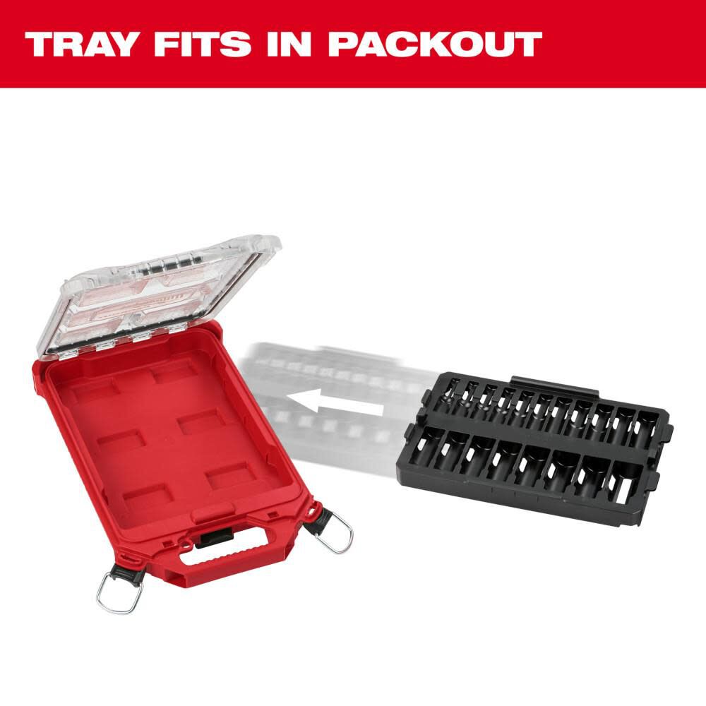 MW SHOCKWAVE Impact Duty Socket 3/8 Dr 19pc Tray Only 49-66-6831 from MW