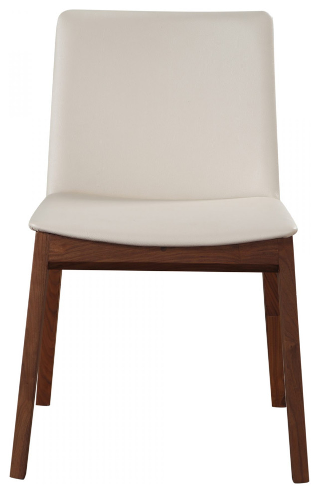 Econ Modern White Dining Chair with Wooden Legs   Transitional   Dining Chairs   by Rustic Edge  Houzz