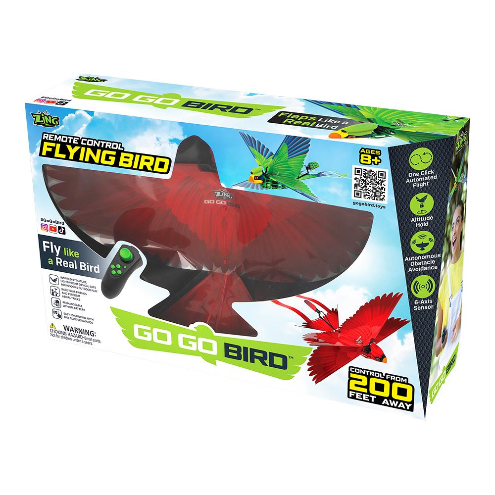 Zing Go Go Bird - Red - Remote Control Flying Toy， Great Starting RC Toy for Boys and Girls