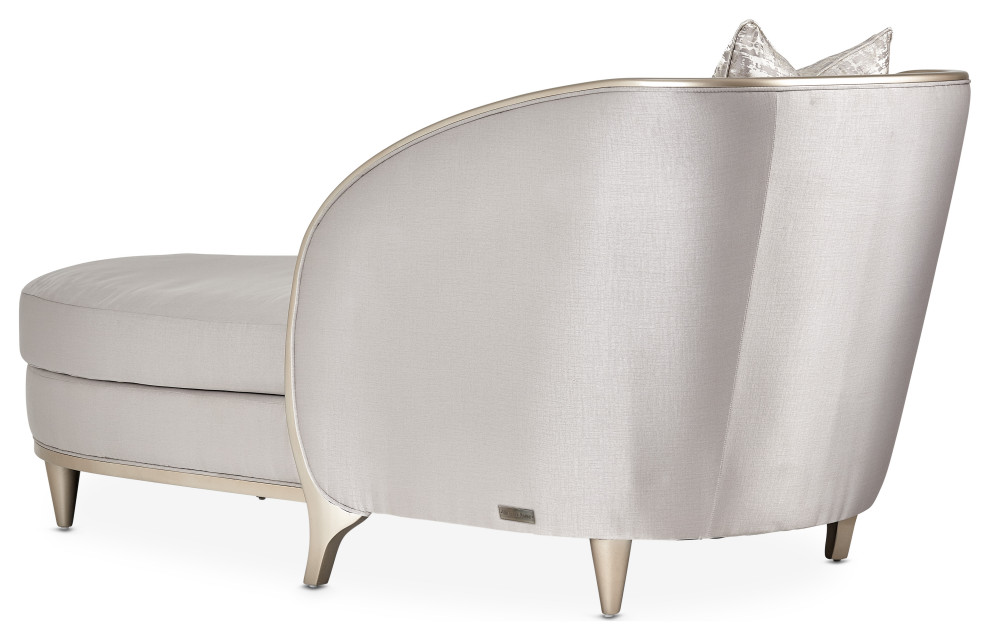 Malibu Crest Chaise   Truffle/Chardonnay   Midcentury   Indoor Chaise Lounge Chairs   by Michael Amini  Houzz