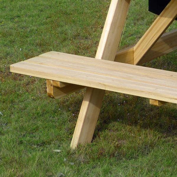 northbeam Natural Wood Picnic Table with Builtin Cooler