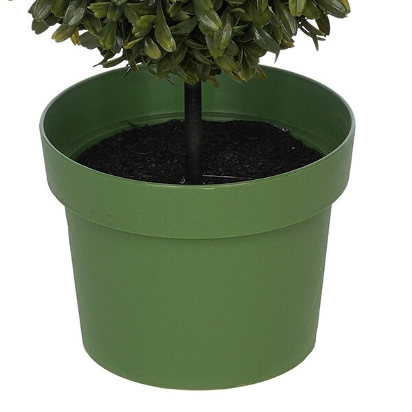 Faux 19inch Double Ball Boxwood Topiary