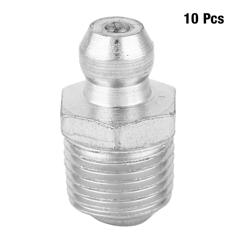 10 Pcs M10*1 Burly And Durable Grease Nipple For Engineering Machinery (straight)