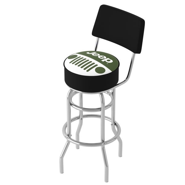 Jeep Grille 2 360 Degree Swivel Barstool with Foam Padded Seat And Back - 20 x 20 x 31