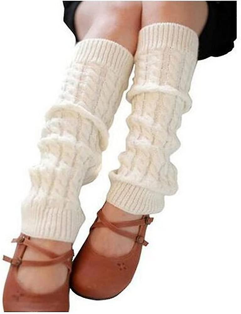 1 Pair Knit Winter Thermal Warm Leg Warmers-long Socks Boot Cuffs Topper Legging