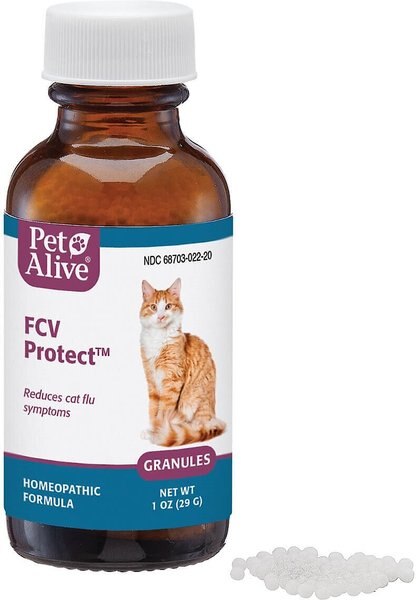 PetAlive FCV Protect Homeopathic Medicine for Feline Calicivirus (FCV) for Cats， 1-oz jar