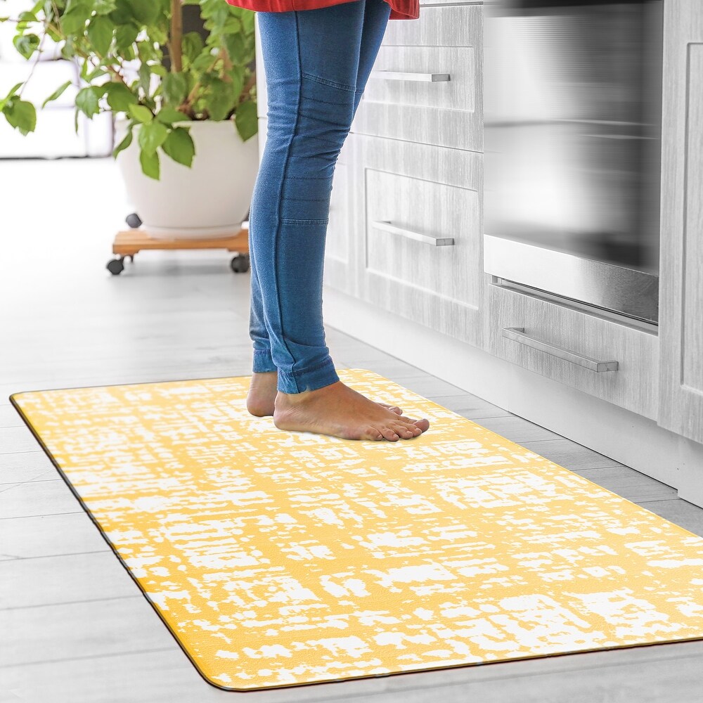 World Rug Gallery Contemporary Abstract Anti Fatigue Standing Mat