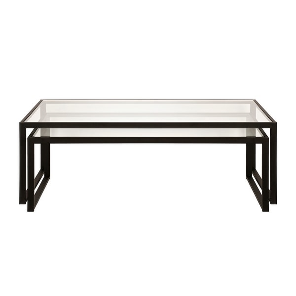 Silver Orchid Goetz Blackened Bronze Nested Coffee Table