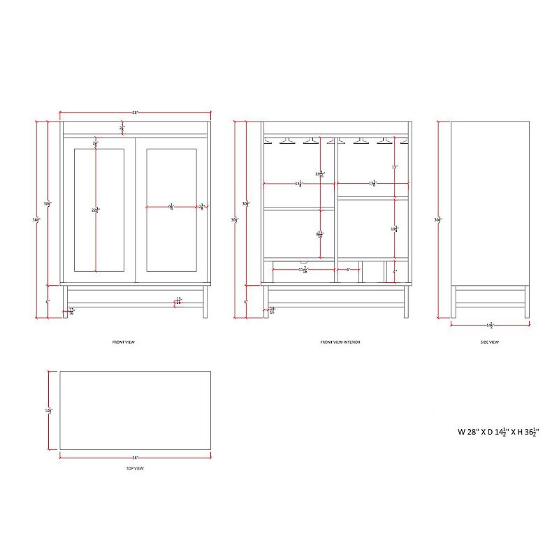 Linon Janie Rattan Sliding 2-Door Console