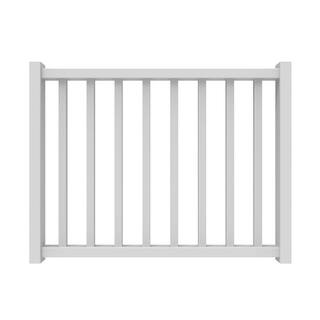 Veranda 36 in. to 48 in. Traditional White PolyComposite Rail Gate Kit 73040994