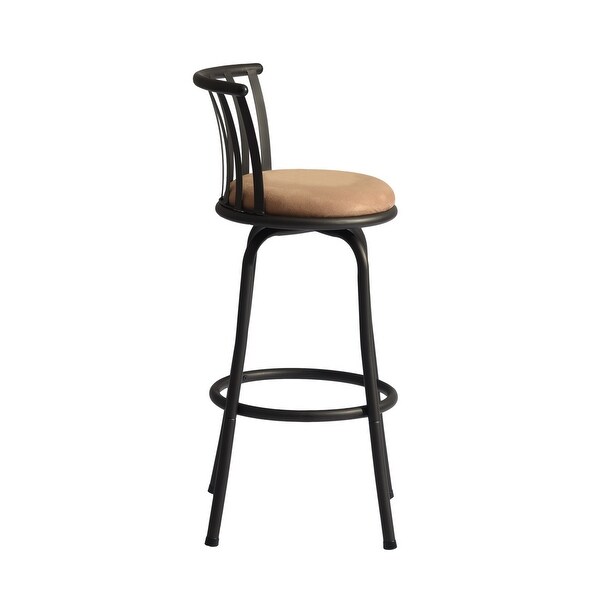 Swivel Counter Height Brown Bar Stools， Set of 2