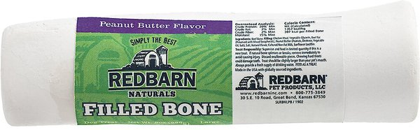 Redbarn Filled Bone Natural Peanut Butter Flavor Chew Dog Treat