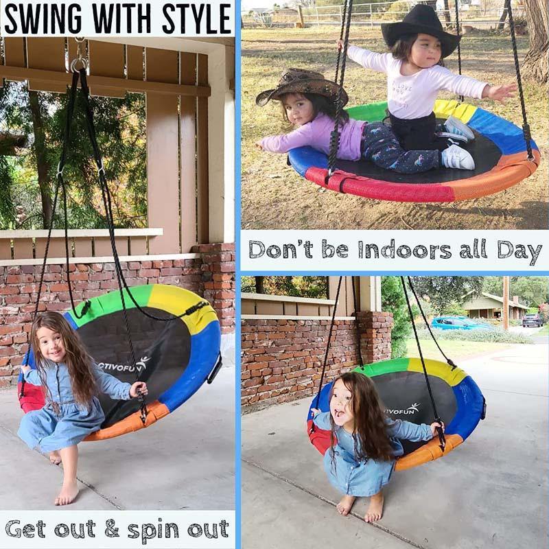 40 Inch Saucer Tree Swing Outdoor Play for Kids