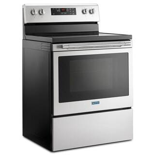 Maytag 5.3 cu. ft. Electric Range with Shatter-Resistant Cooktop in Fingerprint Resistant Stainless Steel MER6600FZ